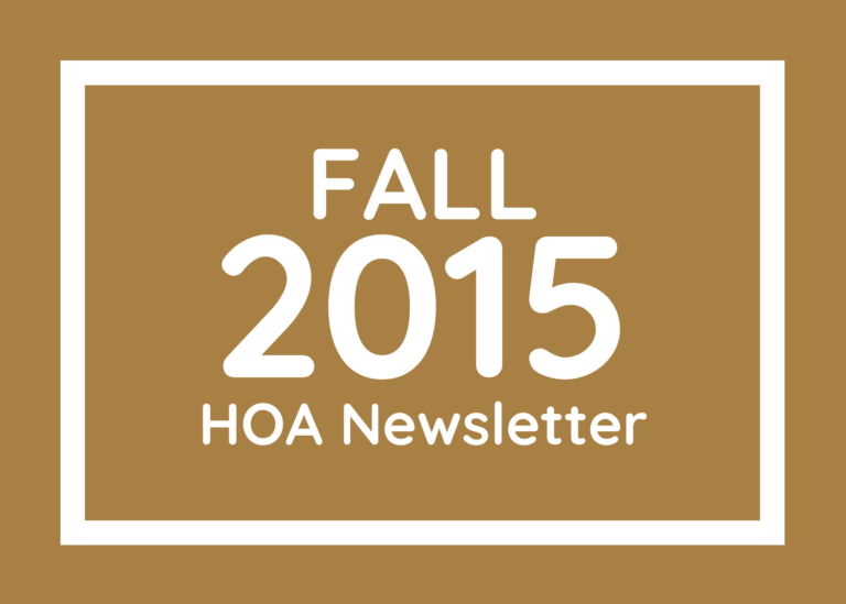 Fall 2015 Newsletter