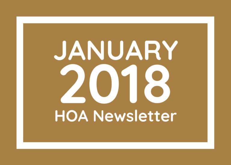 January 2018 Newsletter