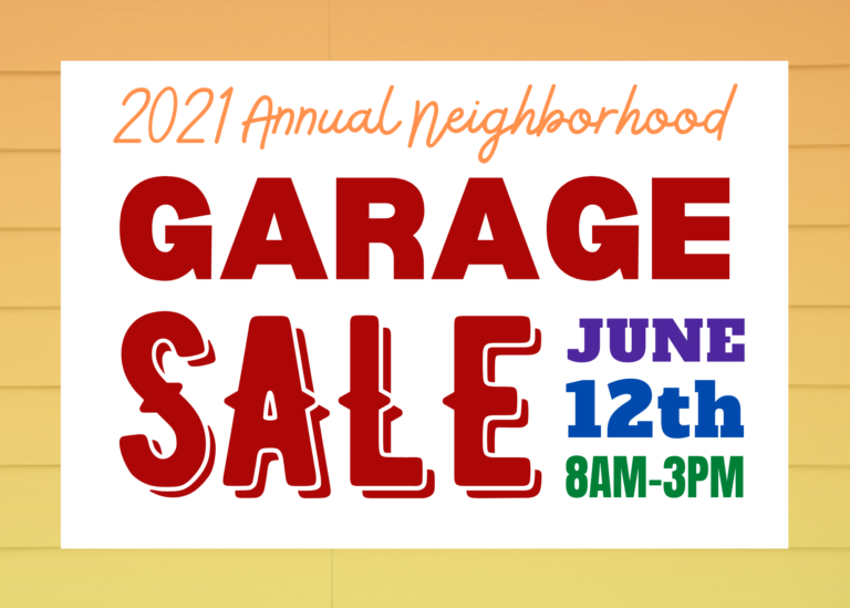2021 Annual Neighborhood Garage Sale